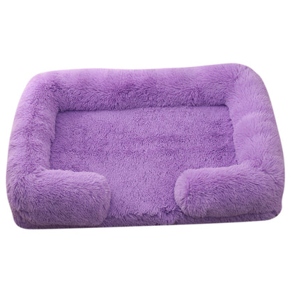 Plush Round Dog Bed - Warm Winter Pet Nest