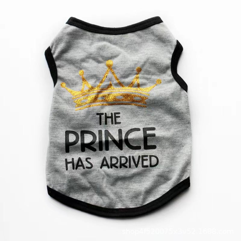 Puppy Summer Vest - Breathable Prince & Princess Shirt