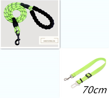 Reflective Nylon Dog Leash with Padded Foam Handle