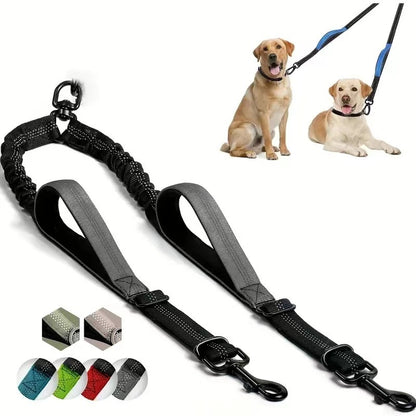 Hands-Free Dog Leash - Dual Dog Waist Traction Belt