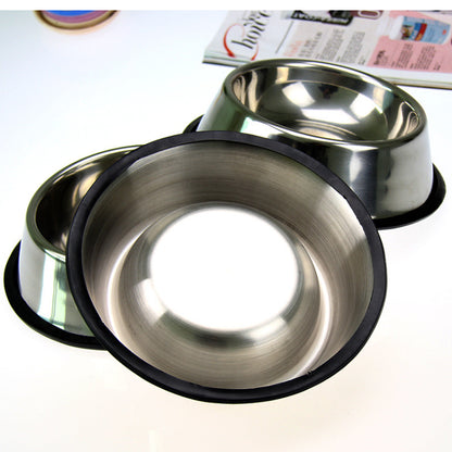 Classic Stainless Steel Pet Bowl - Non-Slip Food & Water Dish