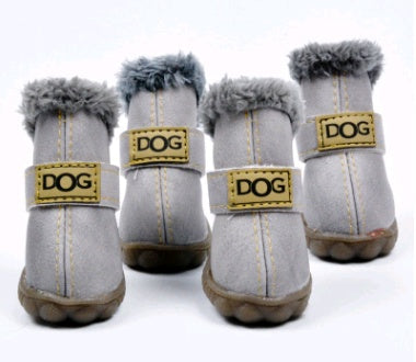 Winter Dog Boots - Warm Non-Slip Snow Shoes for Small Dogs