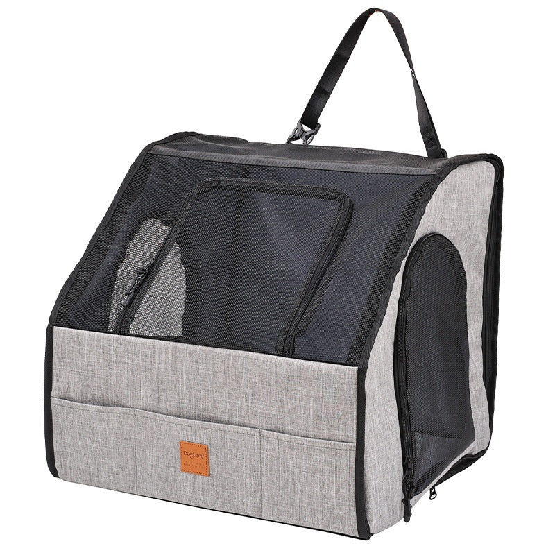 Foldable Pet Car Cage & Mat - Waterproof Travel Crate