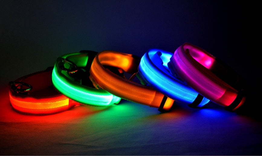 LED Glow Dog Collar - Night Safety Flashing Pet Collar