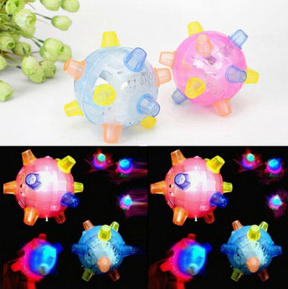 Jumping Dancing Dog Ball - Light-Up Interactive Chase Toy