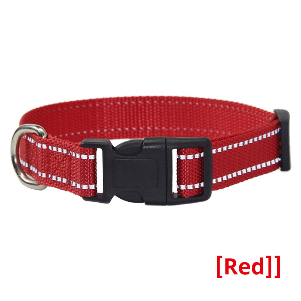 Reflective Dog Collar & Leash - Striped Outdoor Walking Set