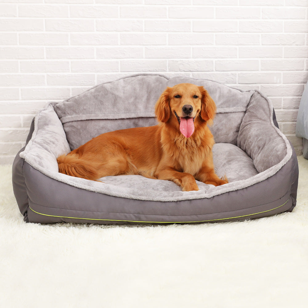 Polyester Dog Sofa Bed - Cushioned Lounger for Small to XL Dogs