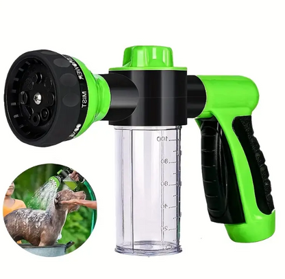 Outdoor Dog Shower Sprayer - 8-in-1 Pet Wash Brush