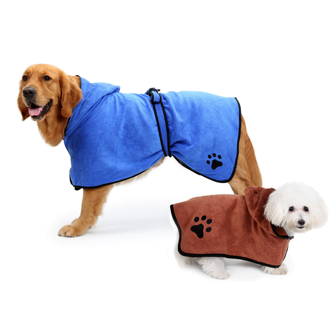 Microfiber Pet Bath Towel - Super Absorbent Quick-Dry Robe