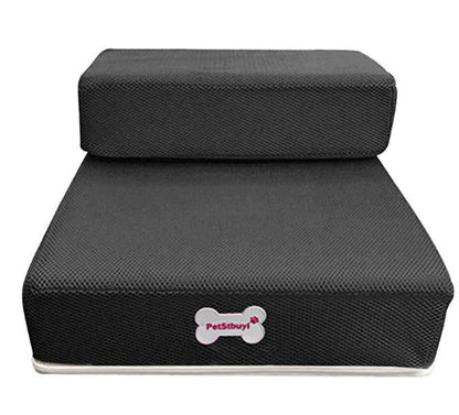 Foldable Pet Stairs - Soft Sponge Dog Steps for Bed & Couch