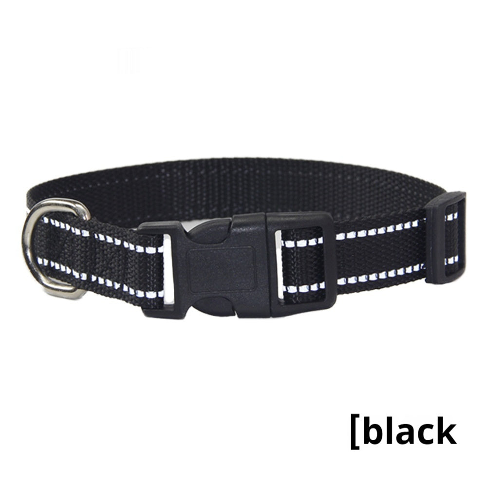 Reflective Dog Collar & Leash - Striped Outdoor Walking Set