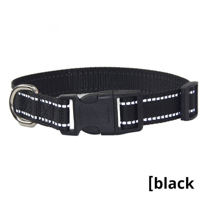 Reflective Dog Collar & Leash - Striped Outdoor Walking Set