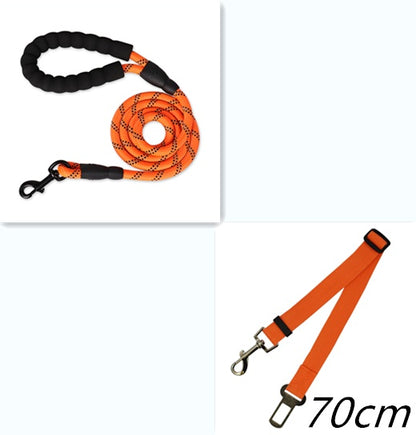 Reflective Nylon Dog Leash with Padded Foam Handle