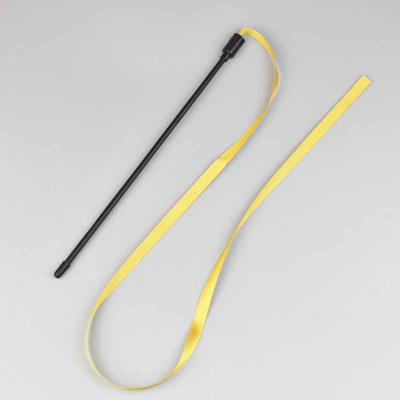 Rainbow Cat Wand Toy - Interactive Ribbon Teaser
