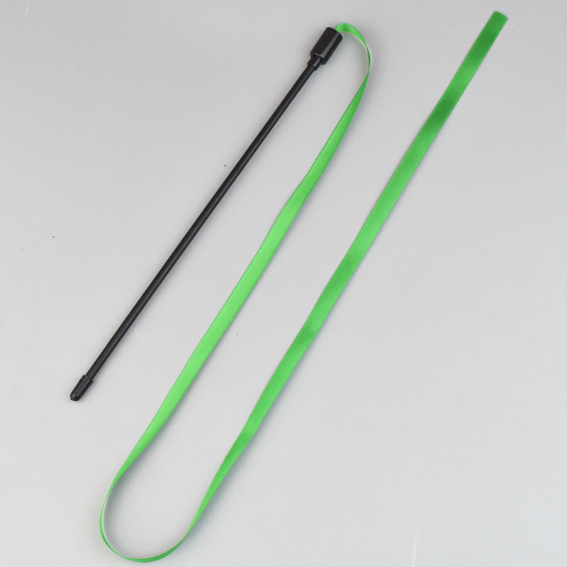 Rainbow Cat Wand Toy - Interactive Ribbon Teaser