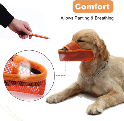 Breathable Dog Muzzle - Anti-Bite & Anti-Bark Mesh Muzzle