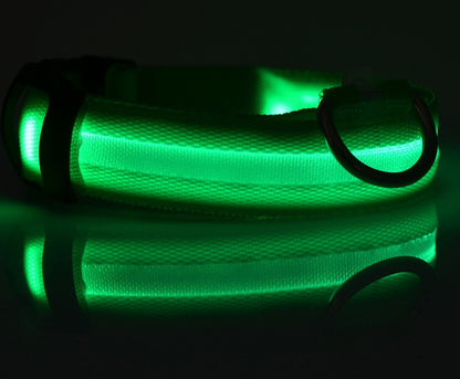 LED Glow Dog Collar - Night Safety Flashing Pet Collar