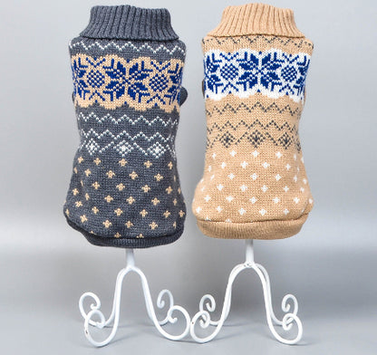 Minimalist Wool Dog Sweater - Cute Printed Pet Pullover