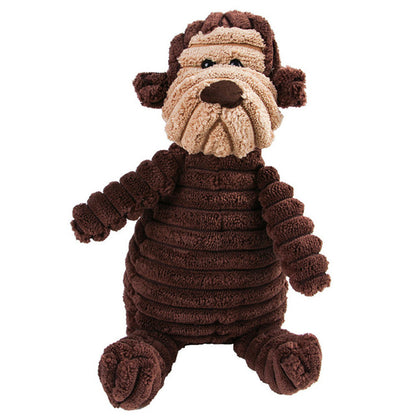 Plush Squeaky Dog Toy - Corduroy Teeth Cleaning Toy