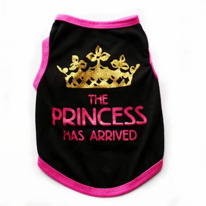 Puppy Summer Vest - Breathable Prince & Princess Shirt