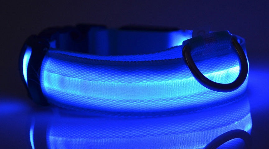 LED Glow Dog Collar - Night Safety Flashing Pet Collar