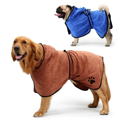 Microfiber Pet Bath Towel - Super Absorbent Quick-Dry Robe