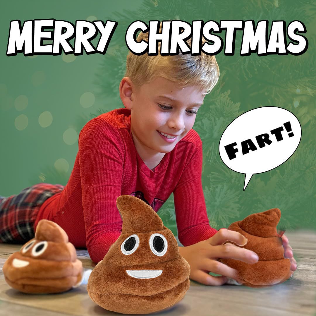 Funny Poop Plush Dog Toy - Farting Sound Squeaky Toy