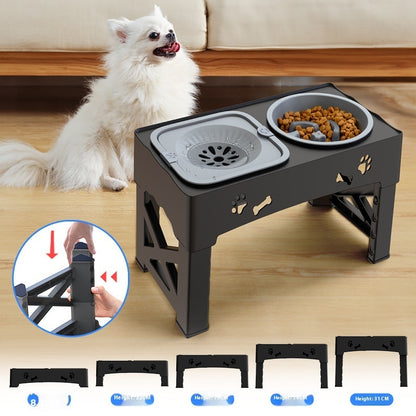 Elevated Double Dog Bowl - Stainless Steel Feeder Stand