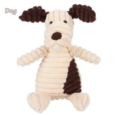Plush Squeaky Dog Toy - Corduroy Teeth Cleaning Toy