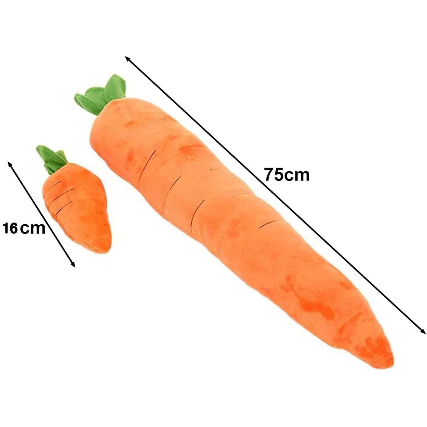 Cute Carrot Squeaky Dog Toy - Soft Plush Chew