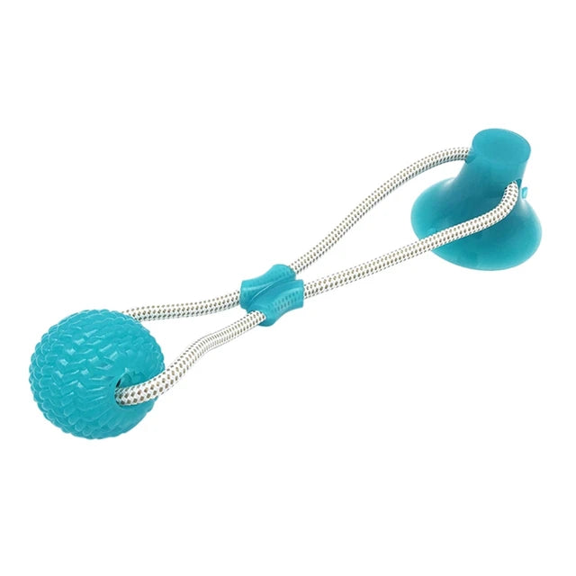 Suction Ball Interactive Dog Toy - Wall Mount Chew & Tug
