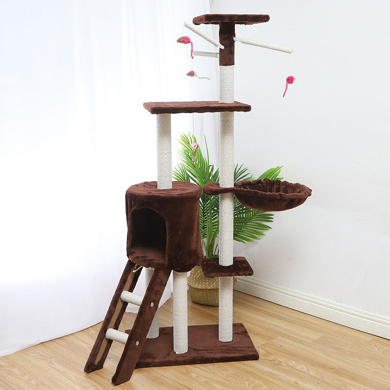 Compact Cat Climber House - Sisal Scratching Cat Tower