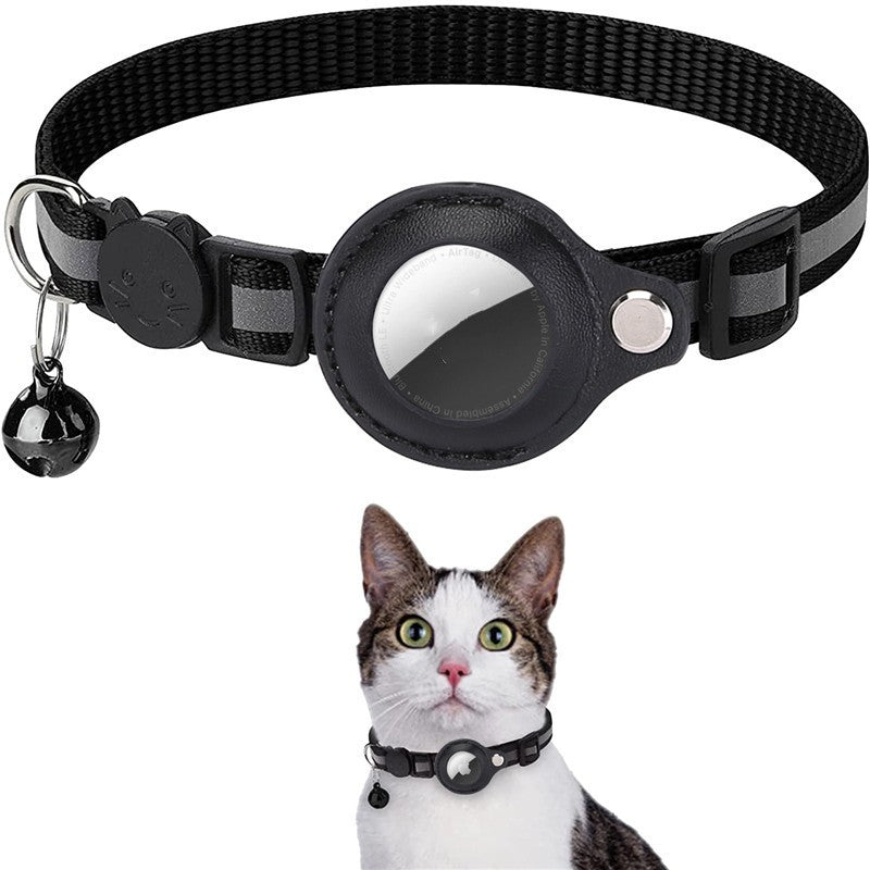 AirTag Reflective Dog Collar - Collar with Bell & ID Holder