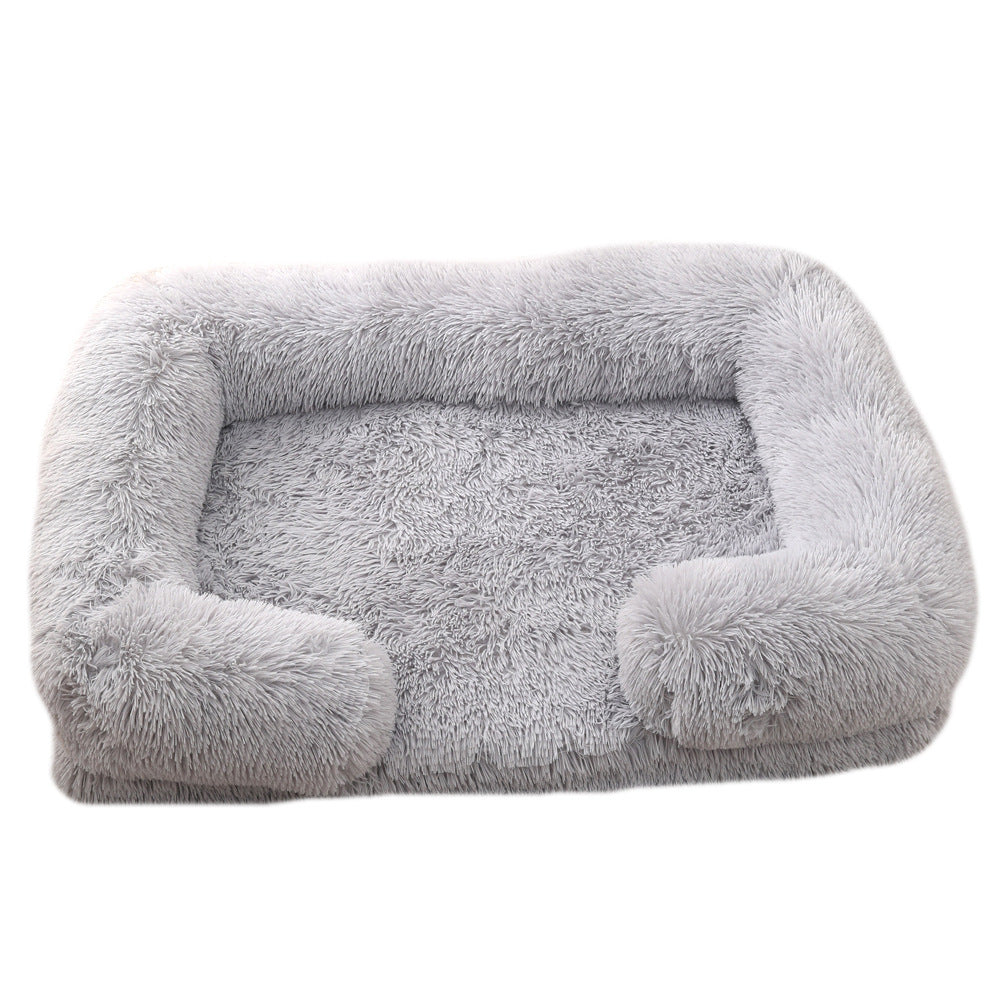 Plush Round Dog Bed - Warm Winter Pet Nest