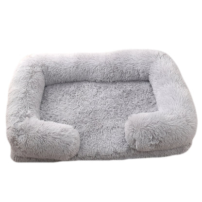 Plush Round Dog Bed - Warm Winter Pet Nest