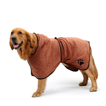 Microfiber Pet Bath Towel - Super Absorbent Quick-Dry Robe