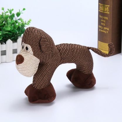 Squeaky Plush Ball Dog Toy - Bite-Resistant Pet Doll