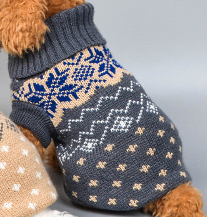 Minimalist Wool Dog Sweater - Cute Printed Pet Pullover