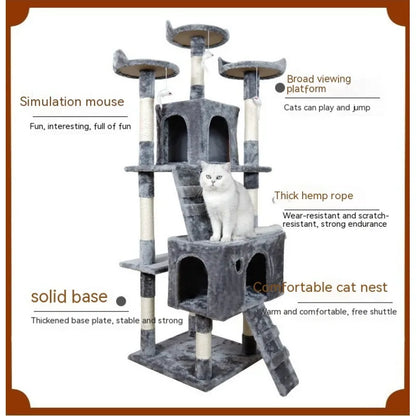 Large Multi-Level Cat Tree with Sisal Climbing Posts