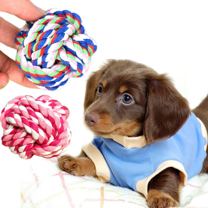 Cotton Rope Ball Dog Toy - Durable Chew & Fetch Ball