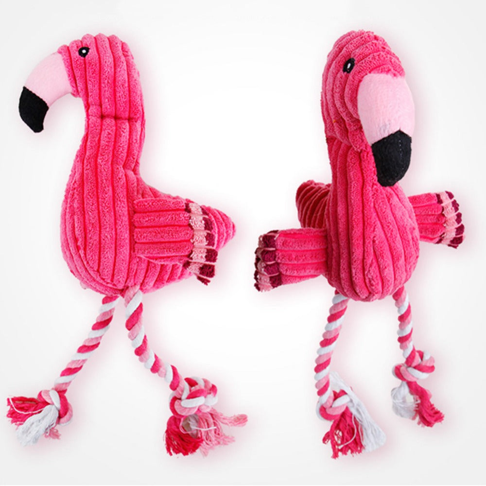 Plush Squeaky Dog Toy - Corduroy Teeth Cleaning Toy