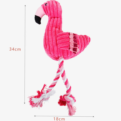Plush Squeaky Dog Toy - Corduroy Teeth Cleaning Toy