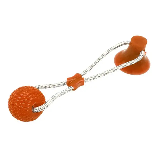 Suction Ball Interactive Dog Toy - Wall Mount Chew & Tug