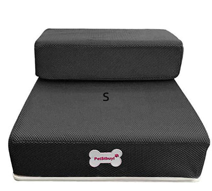 Foldable Pet Stairs - Soft Sponge Dog Steps for Bed & Couch