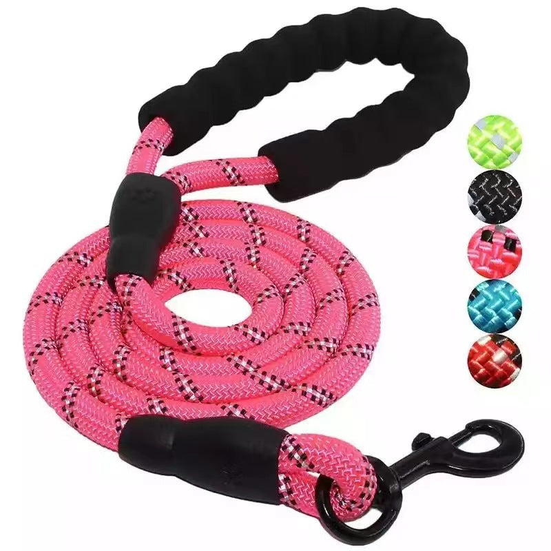 Reflective Nylon Dog Leash - 150 cm Safety Lead