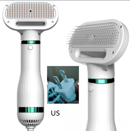 Portable 2-in-1 Dog Hair Dryer - Grooming Blower & Brush