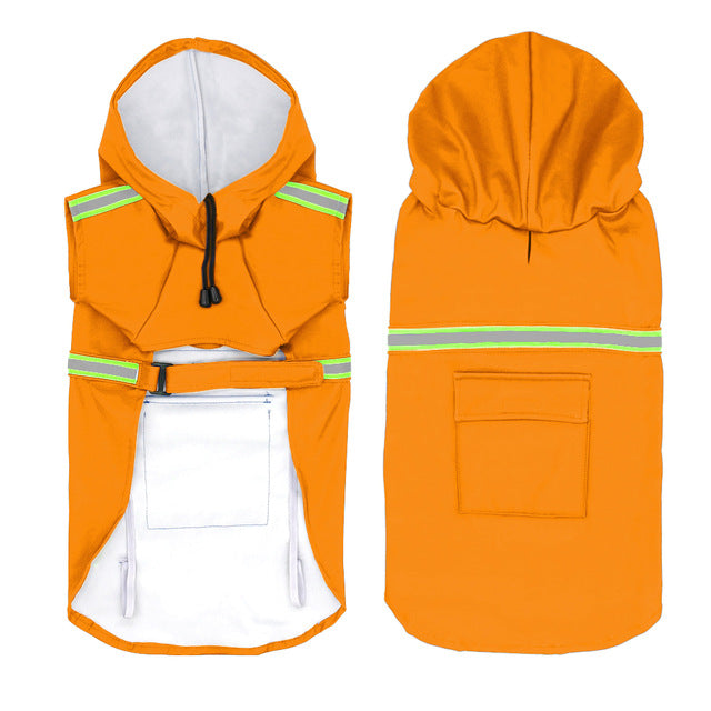 Waterproof Reflective Dog Raincoat - Safety Rain Jacket
