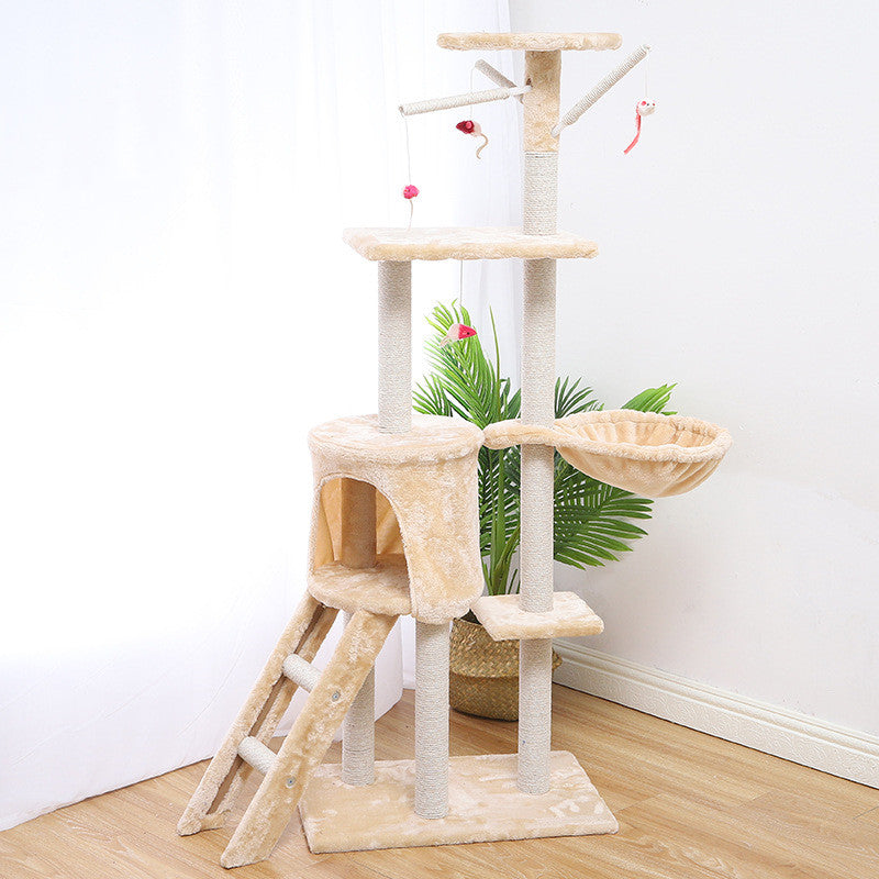 Compact Cat Climber House - Sisal Scratching Cat Tower