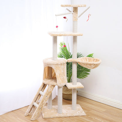 Compact Cat Climber House - Sisal Scratching Cat Tower