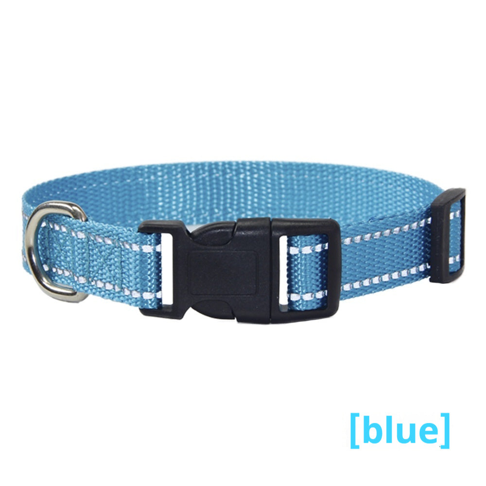 Reflective Dog Collar & Leash - Striped Outdoor Walking Set